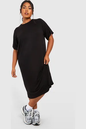 Boohoo Womens Plus T-Shirt Midi Dress
