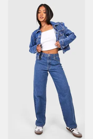 Boohoo Womens Petite Basics Boyfriend Jean