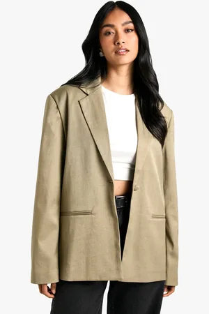 Boohoo Womens Tailored Single Breast Oversized Blazer