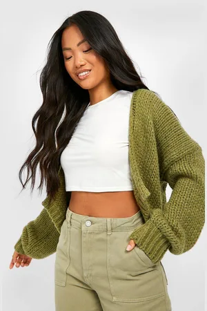 Boohoo Womens Petite Premium Chunky Knit Cardigan