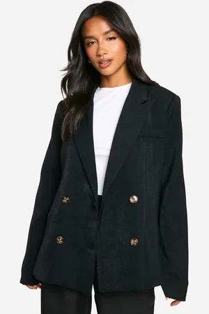Boohoo Womens Petite Double Breasted Blazer