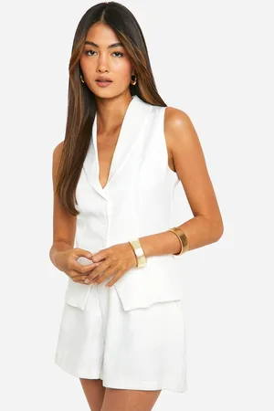 Boohoo Womens Split Hem Longline Waistcoat