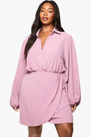 Boohoo Womens plus wrap mini dress