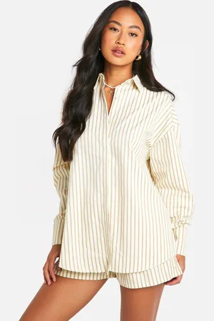 Boohoo Womens Oversized Stripe Shirt