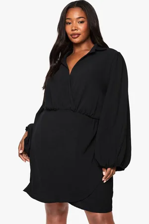 Boohoo Womens plus wrap mini dress