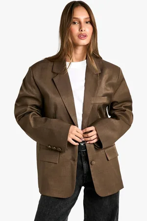 Boohoo Womens Tailored Oversized Slouchy Blazer