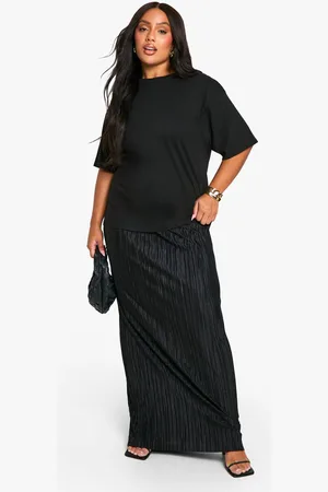 Boohoo Womens PLUS PLISSE MAXI SKIRT