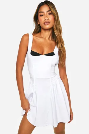 Boohoo Womens Bengaline Milkmaid Mini Dress