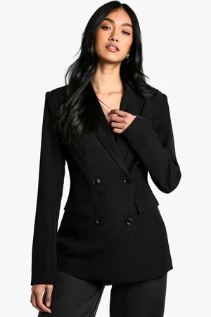 Boohoo Womens Woven Cinched Waist Blazer