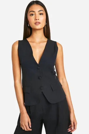 Boohoo Womens Longline Tailored Waistcoat