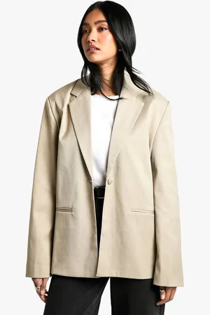 Boohoo Womens Tailored Single Breast Oversized Blazer