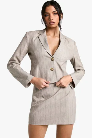 Boohoo Womens Tailored Pinstripe Mini Skirt