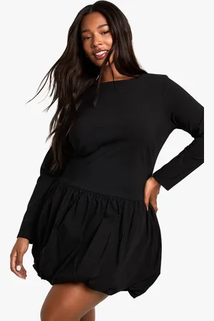 Boohoo Womens plus bengaline puffball mini dress