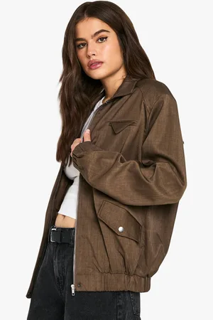 Boohoo Womens Tailored Oversized Bomber