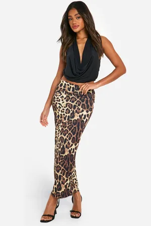 Boohoo Womens Print Midaxi Skirt