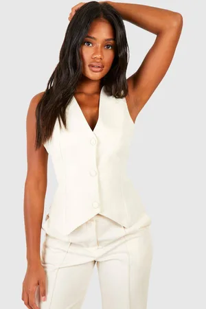 Boohoo Womens Textured Tailored Woven Waistcoat