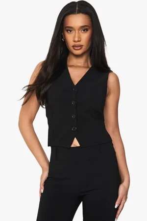 Boohoo Womens Bengaline Fitted Waistcoat
