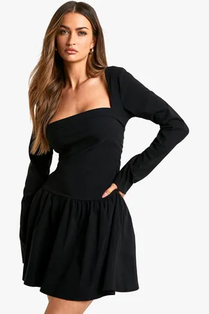 Boohoo Womens Long Sleeve Skater Mini Dress