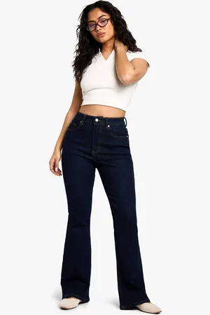 Boohoo Womens The High Waist Flared Jean