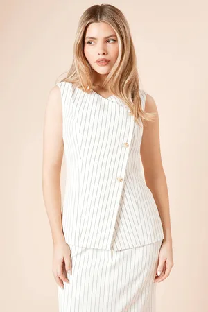 Dorothy Perkins Womens Longline Asymmetric Split Hem Waistcoat