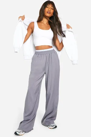 Boohoo Womens Pinstripe Boxer Slouchy Dad Trouser