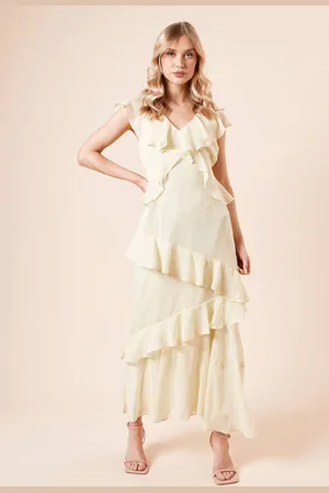 Dorothy Perkins Womens DP Luxe Ruffle Chiffon Midi Dress