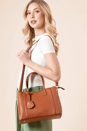 Dorothy Perkins Womens Rachel Faux Leather Tote Bag With Multi Internal Pockets