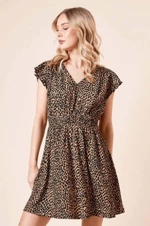 Dorothy Perkins Womens Flutter Sleeve V Neck Mini Dress