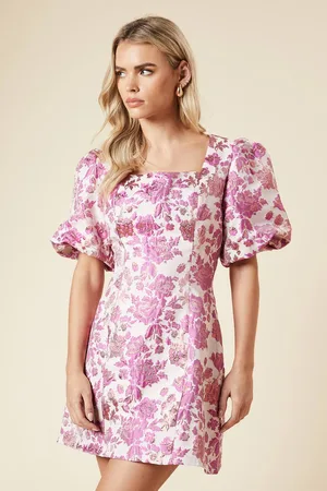 Dorothy Perkins Womens Petite DP Luxe Jacquard Square Neck Mini Dress