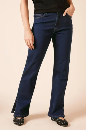 Dorothy Perkins Womens Straight Leg Jean With Side Split