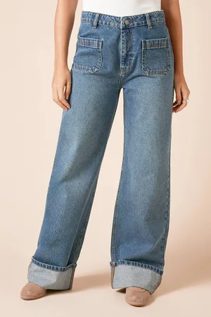 Dorothy Perkins Womens Straight Leg Jean With Patch Pockets