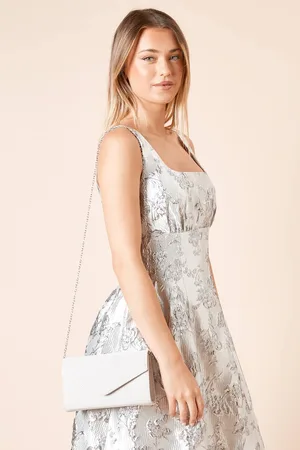 Dorothy Perkins Womens Jersey Glitter Envelope Clutch Bag