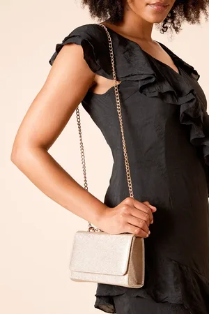 Dorothy Perkins Womens Cabo Textured Glitter Shoulder Cross Body Bag