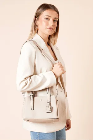 Dorothy Perkins Womens Lyon Faux Leather Tote Bag With Cross Body Strap