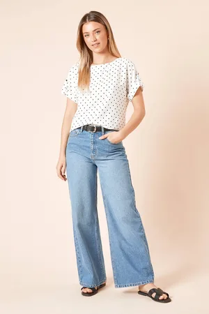 Dorothy Perkins Womens Spot Roll Sleeve Blouse