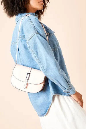 Dorothy Perkins Womens Milan Faux Leather Crossbody Saddle Bag