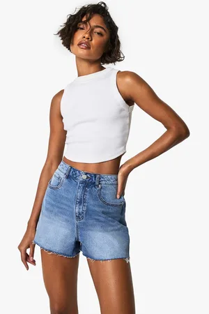 Boohoo Womens Tall Denim Mini Short