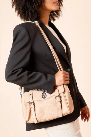 Dorothy Perkins Womens Amsterdam Faux Leather Saddle Bag With Crossbody Strap