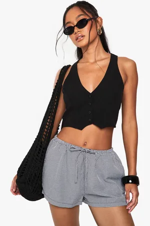 Boohoo Womens Woven Flippy Gingham Short