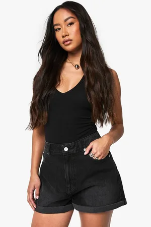 Boohoo Womens Denim Mom Short