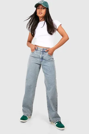 Boohoo Womens Petite 28 Inch Basics Boyfriend Jean