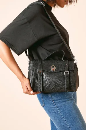 Dorothy Perkins Womens Amsterdam Faux Leather Saddle Bag With Crossbody Strap