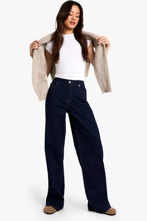 Boohoo Womens The Tall Low Waist Boyfriend Jean