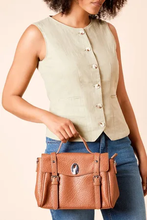 Dorothy Perkins Womens Amsterdam Faux Leather Saddle Bag With Crossbody Strap