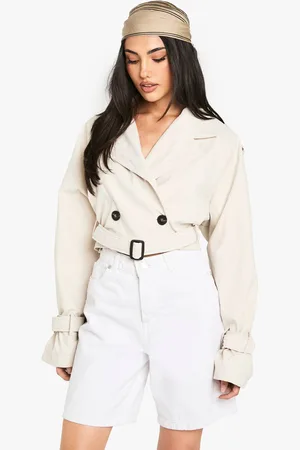Boohoo Womens Short Trench Coat