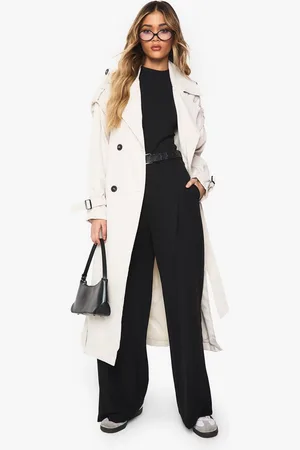 Boohoo Womens Maxi Belted Trench Coat