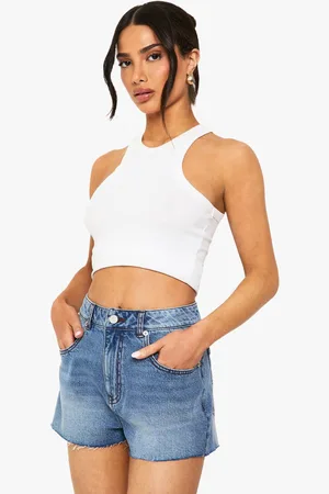 Boohoo Womens Petite Denim Mini Short