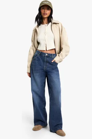 Boohoo Womens DSGN Studio Petite Basic Boyfriend Jean