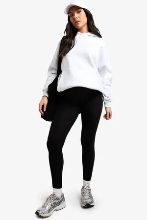 Boohoo Womens Maternity 2 Pack Over The Bump Leggings