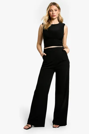 Boohoo Womens Maternity Tailored Wide Leg Trouser